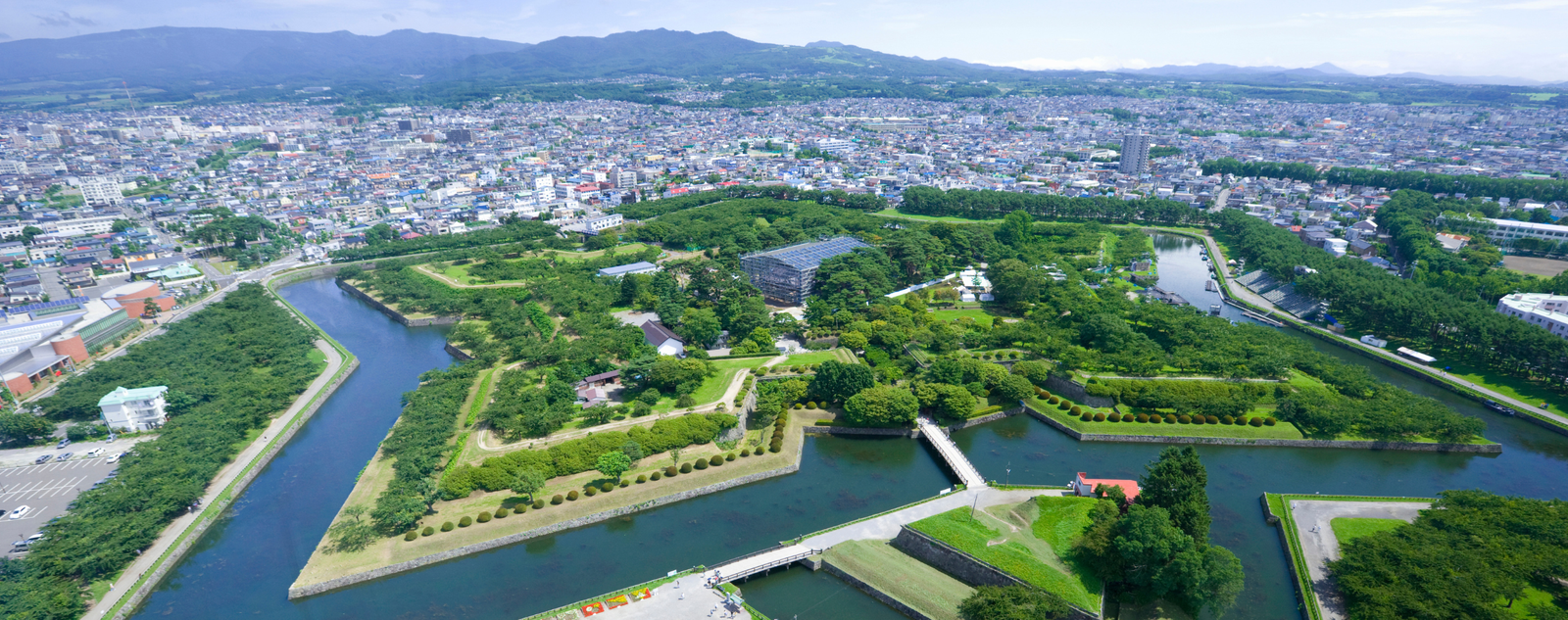 Summer Hakodate Goryokaku in Hokkaido, Japan